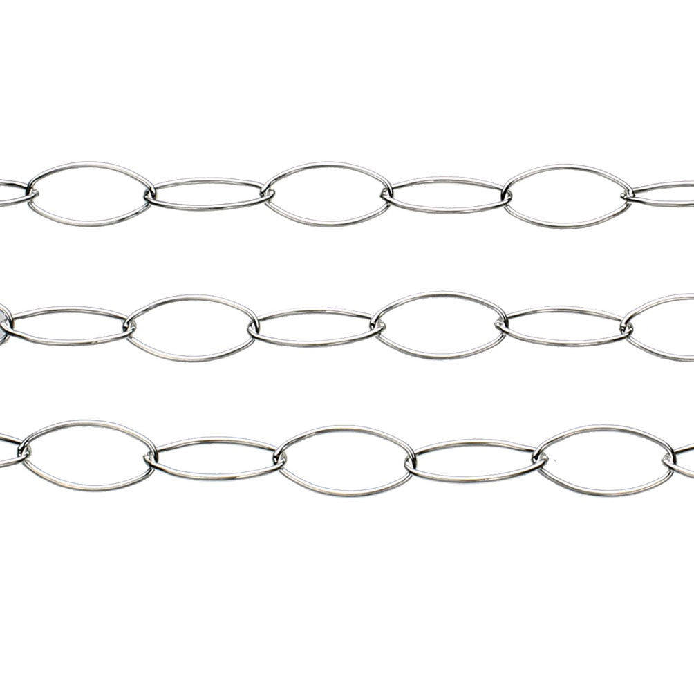  Sterling Silver 2.5x4mm Cable Chain Italy Unfinished