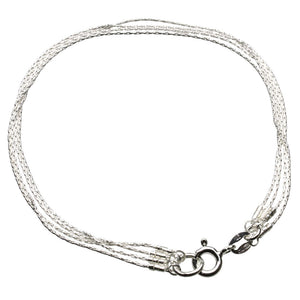 Multi-Strand Sterling Silver Strand Chain Bracelet Anklet