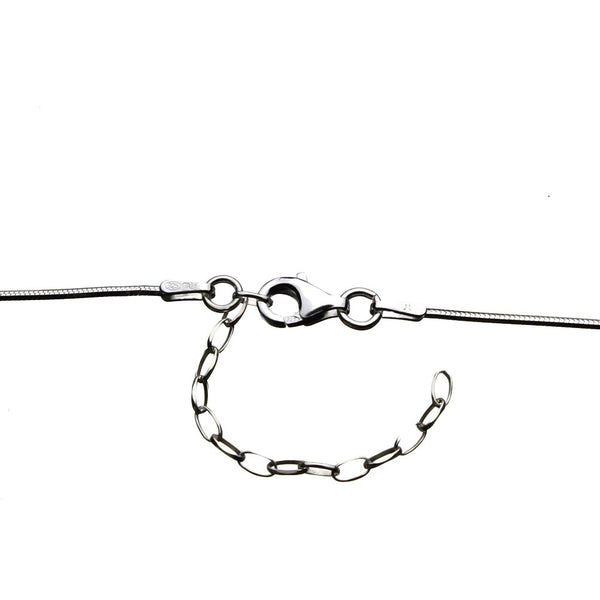 Sterling Silver Snake Chain Y-Shaped Necklace, 16 inches+2 inches Extender, Dangle Post Earrings