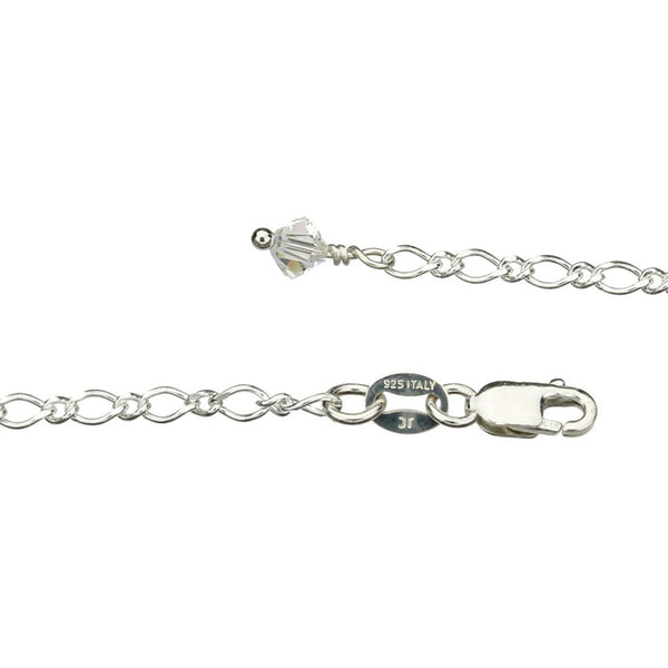 Sterling Silver Necklace Aqua Glass Briolettes 16-18 inch