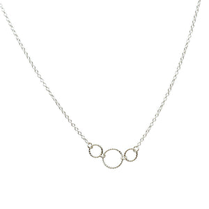 Rope-style Twist Rings Sterling Silver Cable Chain Necklace With 20 inches+ 2 inches Extender