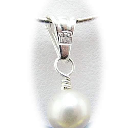 Aqua Murano-style Glass Heart Pendant Sterling Silver Round Omega Chain Necklace, 18 inches