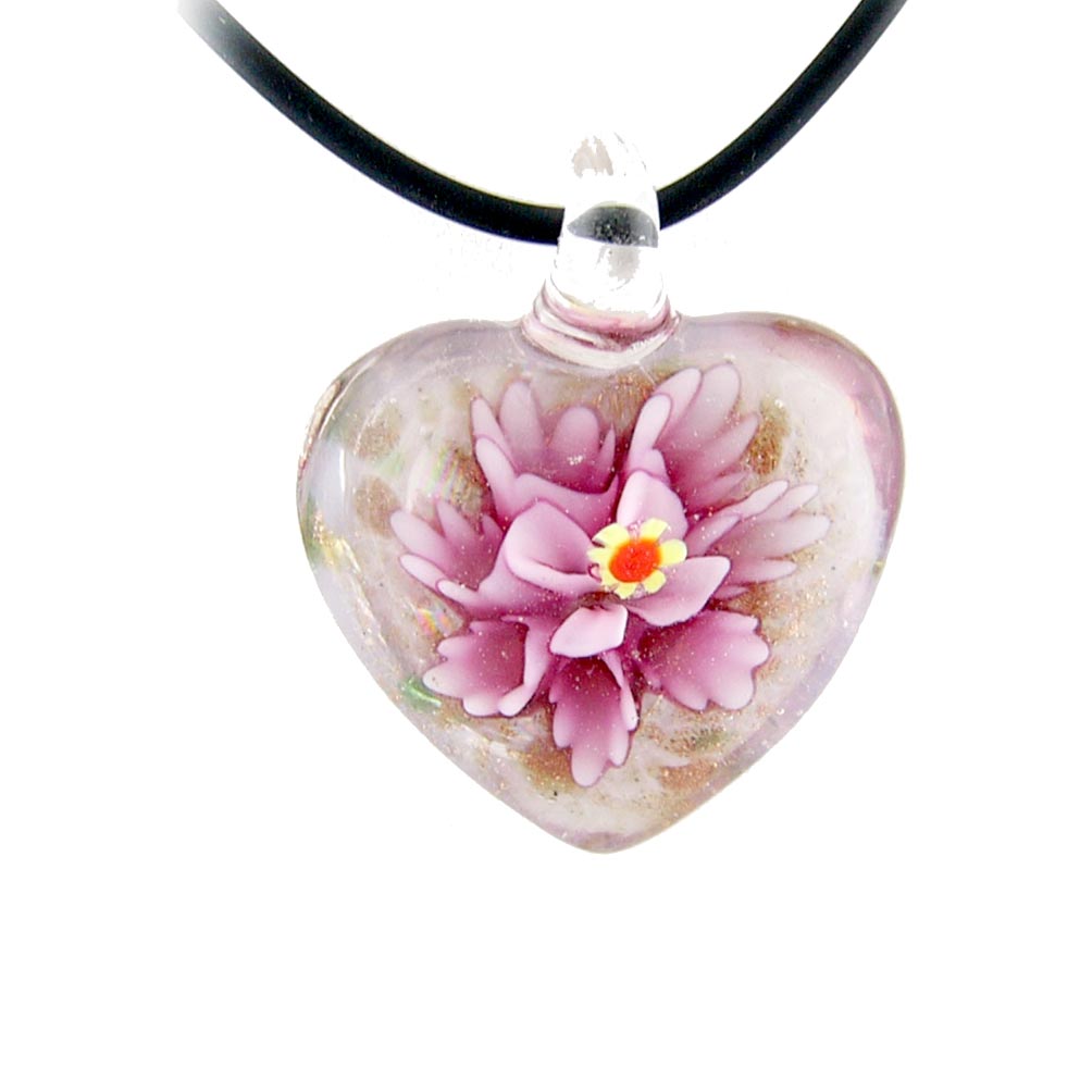 Flower Heart Necklace Flower Heart Necklace