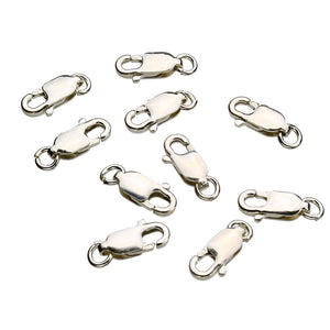 Sterling Silver 8mm Lobster Clasps Open Jump Ring Italy