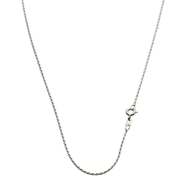 Sterling Silver Rope Chain Necklace Black Crystal Multi-Teardrop Pendant