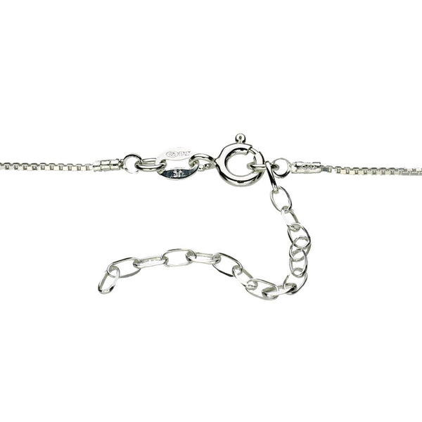 Sterling Silver One-to-two Strand Tiny Cross Heart Charm Box Chain Necklace Italy 16 inches+2 inches Extender