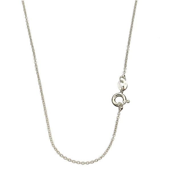 Sterling Silver Mobius Twist  inchesO inches Slide Pendant Cable Chain Necklace Italy, 