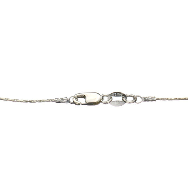 Sterling Silver Chain Station Scatter Necklace Crystal Simulated Pearl, Simulated Turquoise Stone