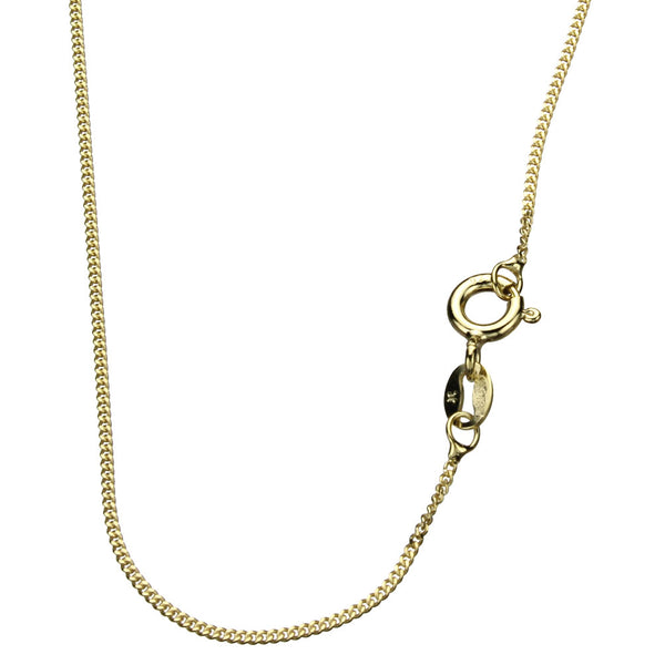 Small Gold-Plated Cottonwood Leaf Pendant, 18k Gold-Flashed Sterling Silver Curb Chain Necklace, 16 inches