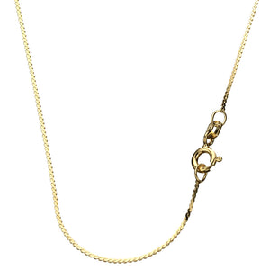 18k Gold-Flashed Sterling Silver Serpentine Nickel Free Chain Necklace Italy, 16 inches
